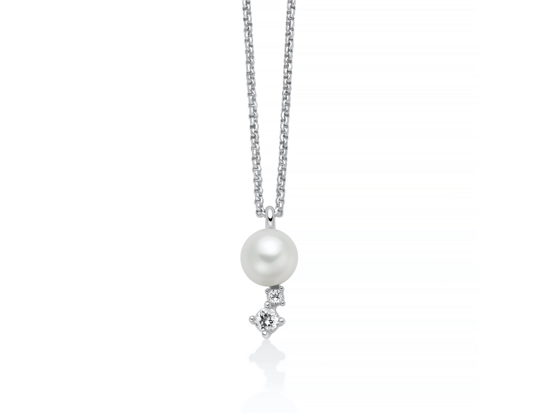 Collana Miluna Perle Argento