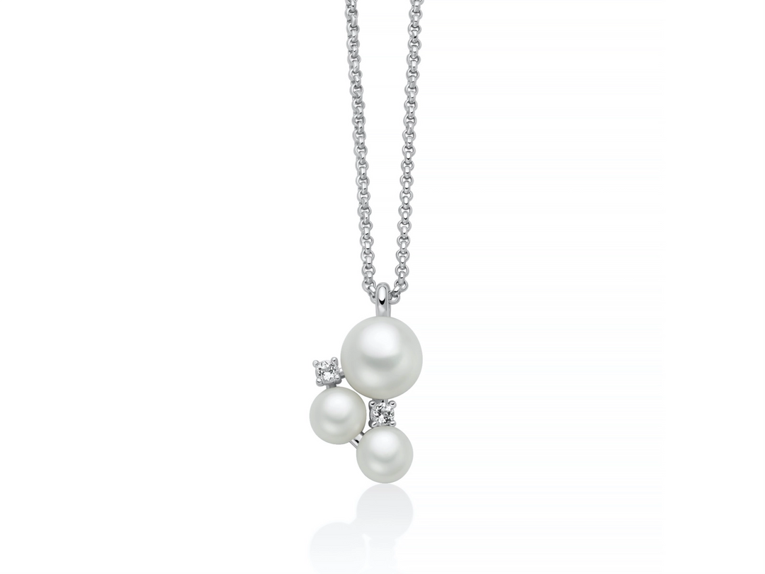 Collana Miluna Perle Argento