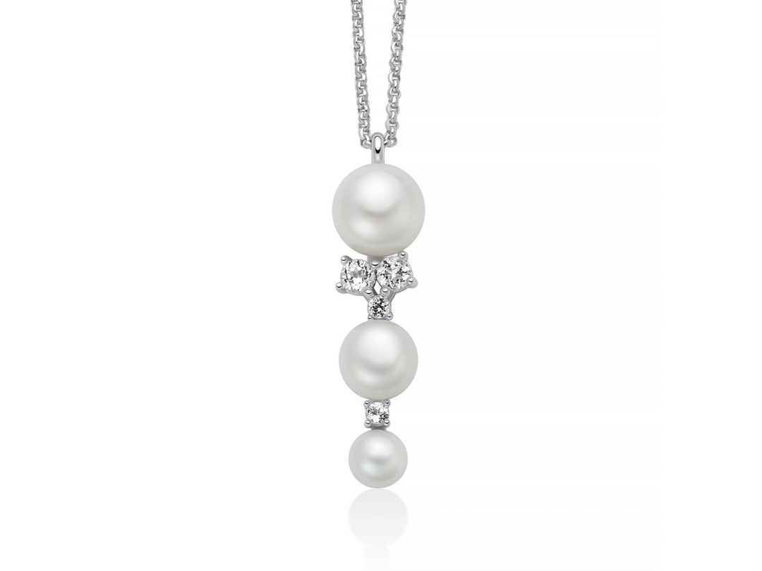 Collana Miluna Perle Argento