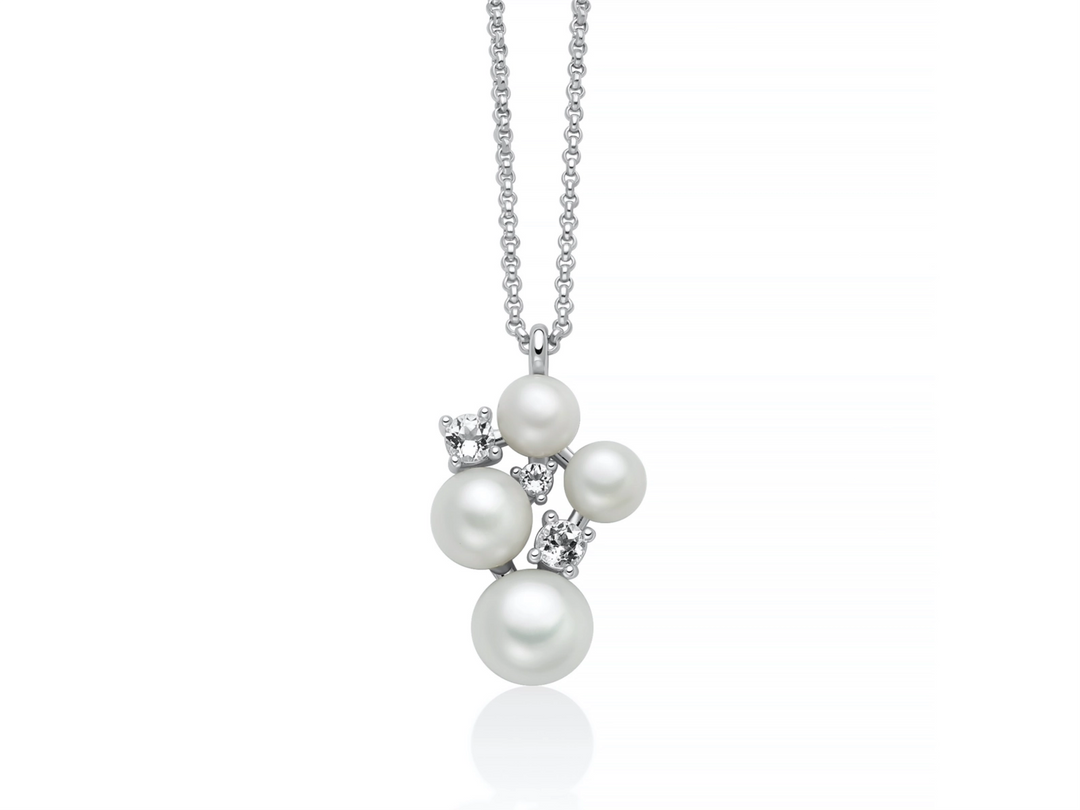 Collana Miluna Perle Argento