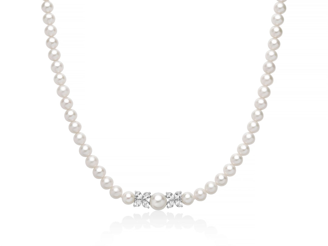 Collana Miluna Perle Argento