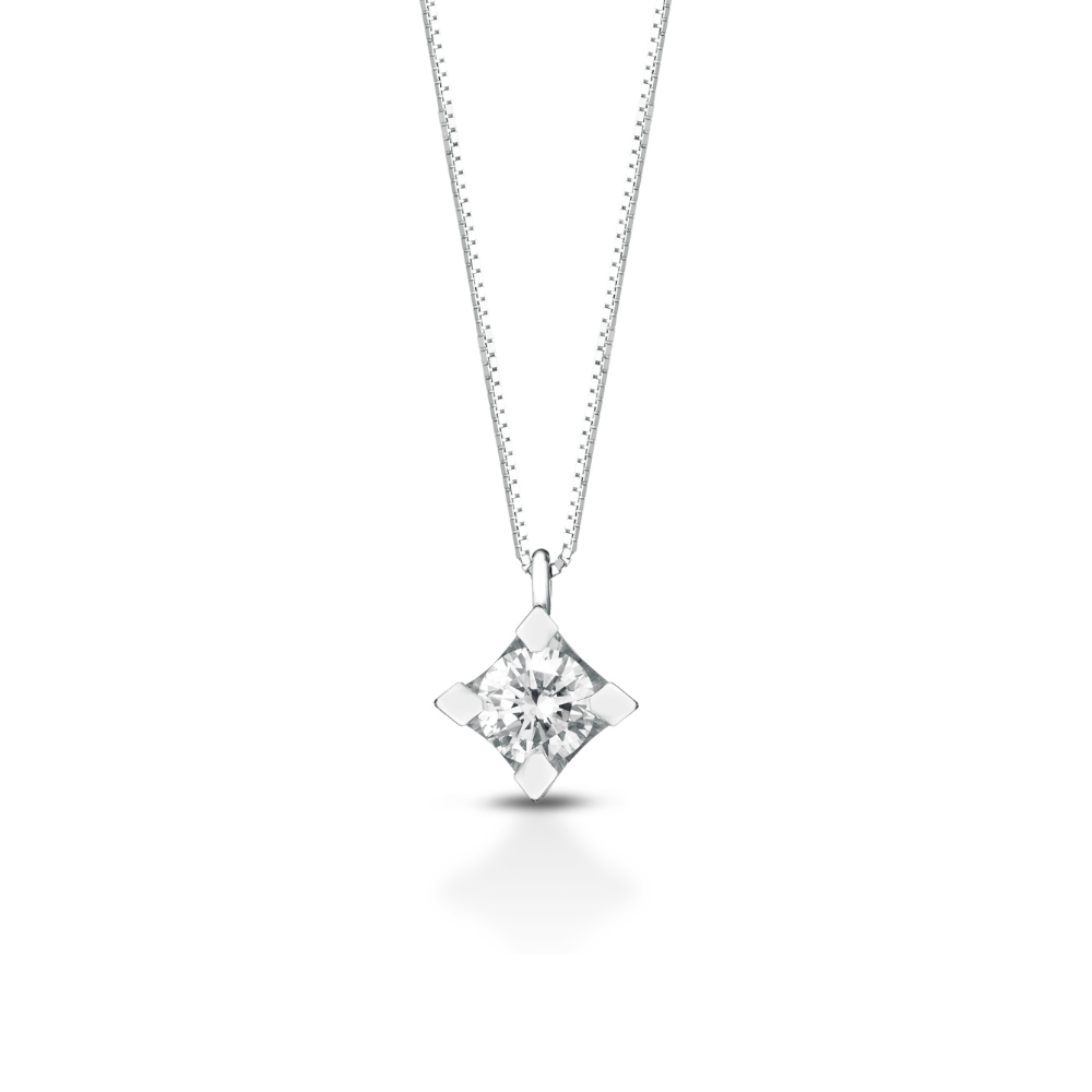 Collana Clesi Oro Bianco   P.to Luce