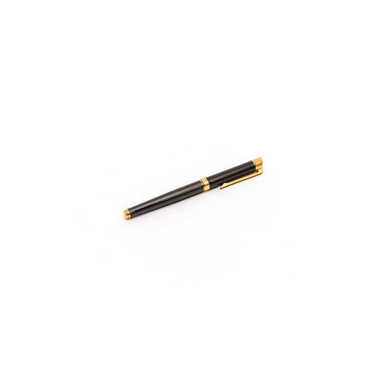 Penna Rosenthal Roller Pen antracite e oro con fusto in carbonio - siciliano gioielli 