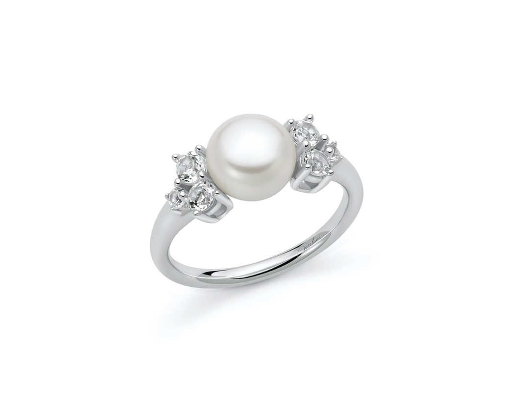 Miluna Heart and Pearl Ring