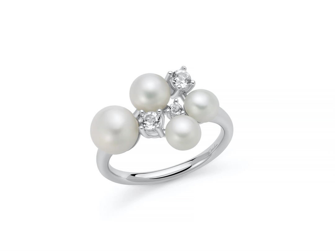 Miluna Heart and Pearl Ring