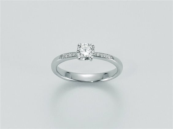 Anello Solitario Miluna Oro Bianco