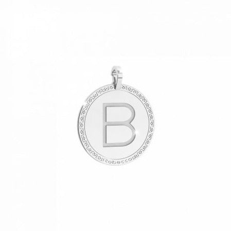 rebecca lettera b in argento  - siciliano gioielli 