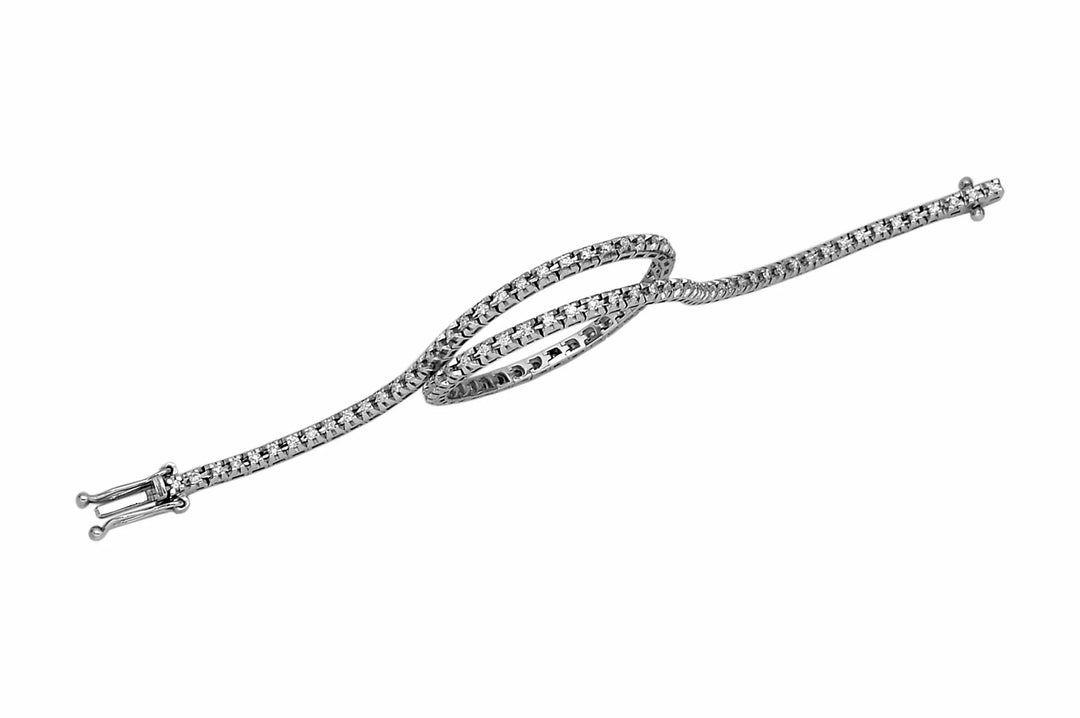 Bracciale Tennis Oro Bianco Diamanti