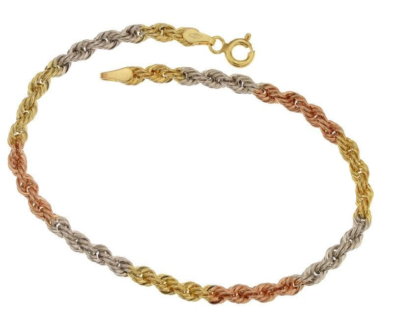 Bracciale Tre Colori Fune - Siciliano Gioielli