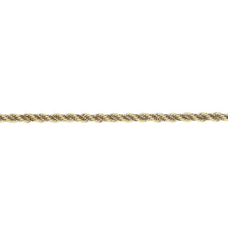 Bracciale Fune Oro Bicolore - Siciliano Gioielli