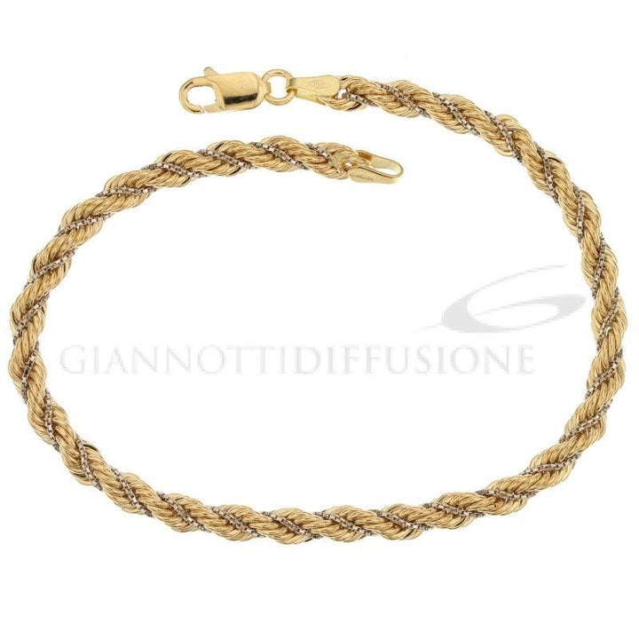 Bracciale Fune Oro Bicolore - Siciliano Gioielli