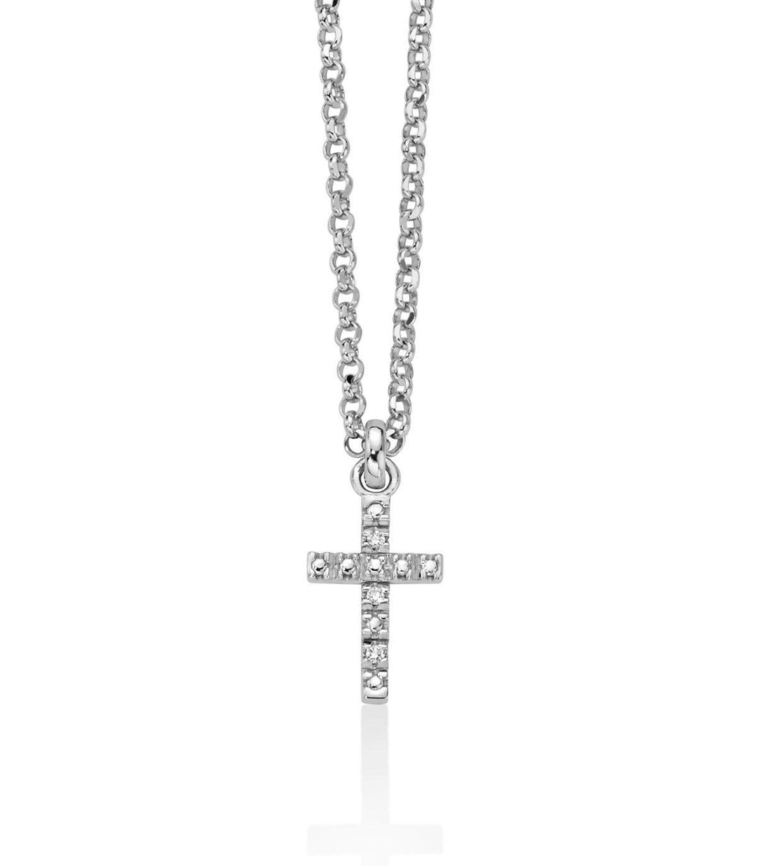 Collana dalla forma croce con diamanti naturali - Siciliano Gioielli