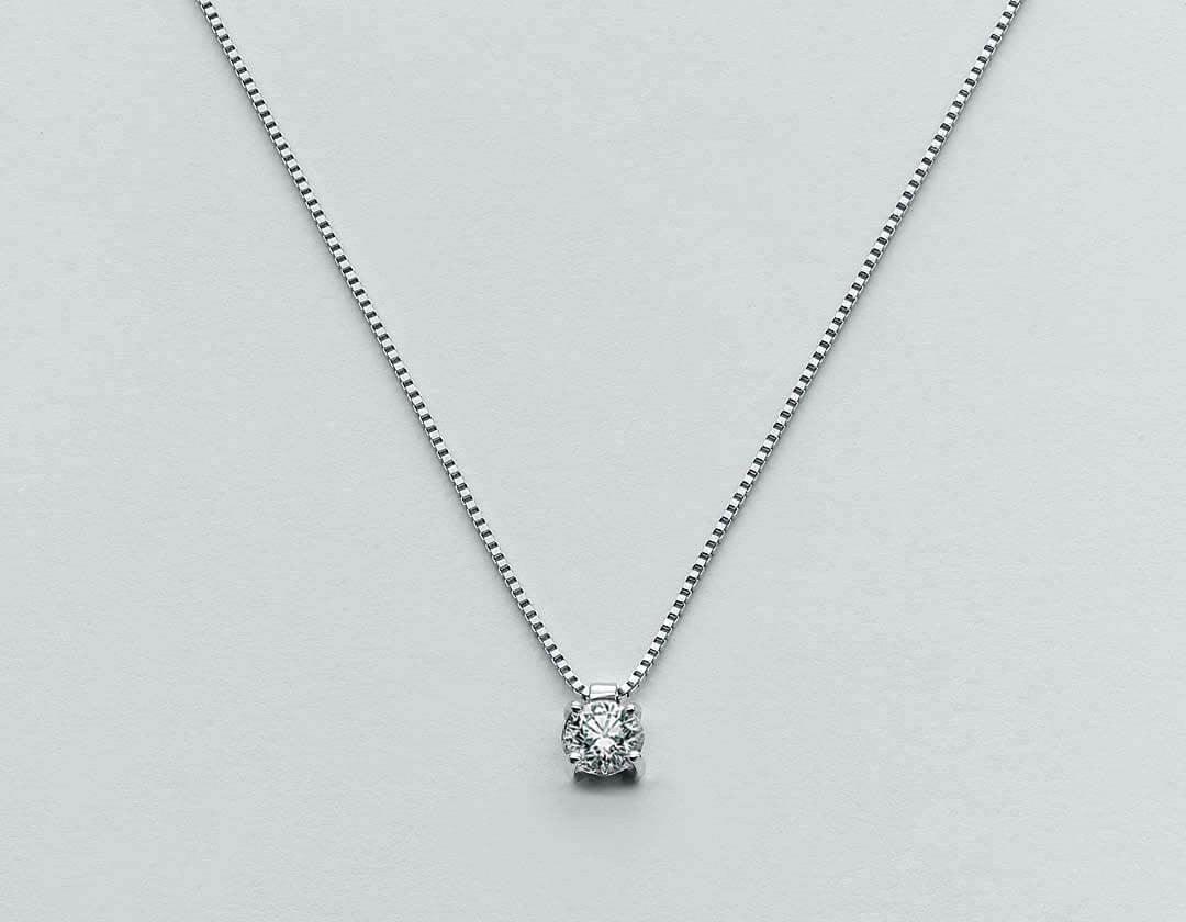 Pendente Miluna Punto Luce con Diamante – Siciliano Gioielli