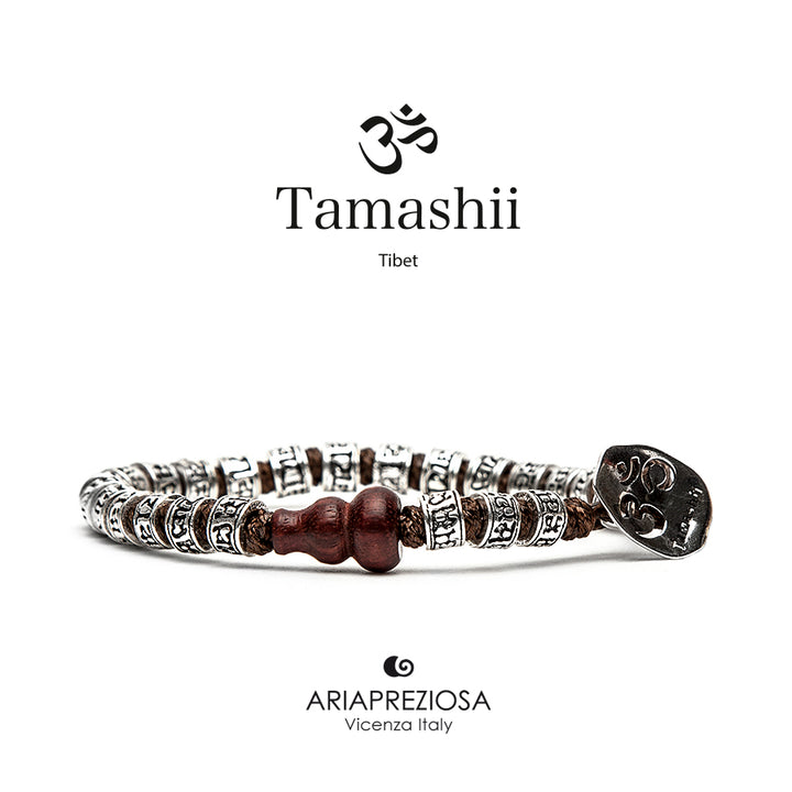 Tamashii Prayer Wheel Bracelet in Silver