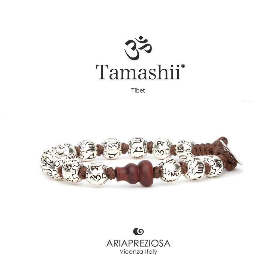 Tamashii Prayer Wheel Bracelet in Silver 8 mm