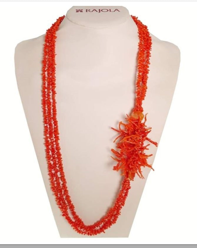collana rajola collezione oceano in corallo rosso di sciacca - siciliano gioielli 