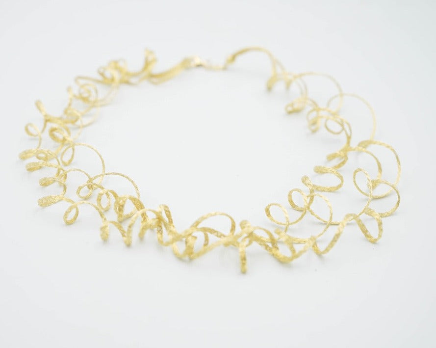 Waves Necklace in Yellow Gold