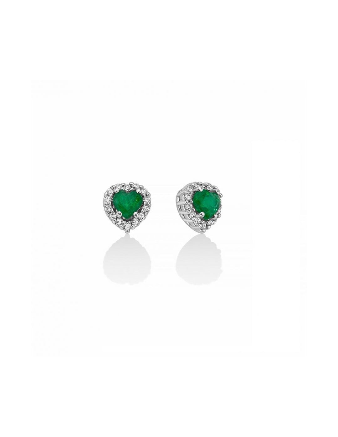 Miluna Emerald Heart Earrings