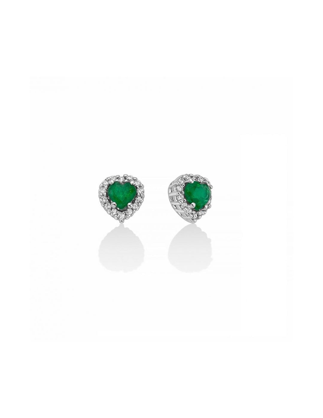Miluna Emerald Heart Earrings – Siciliano Gioielli