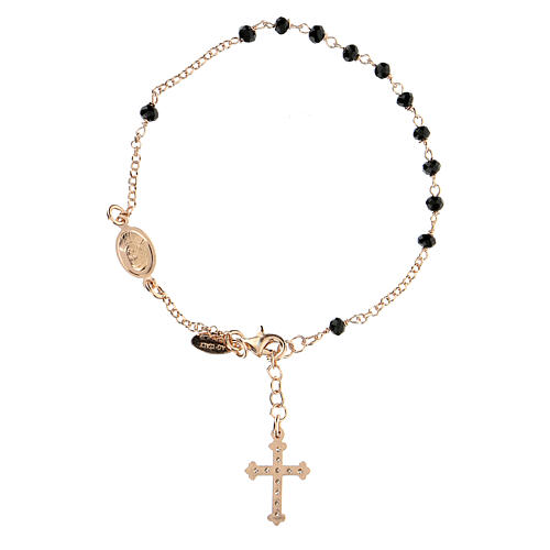 Amen Rosary Bracelet Cross White Zircons