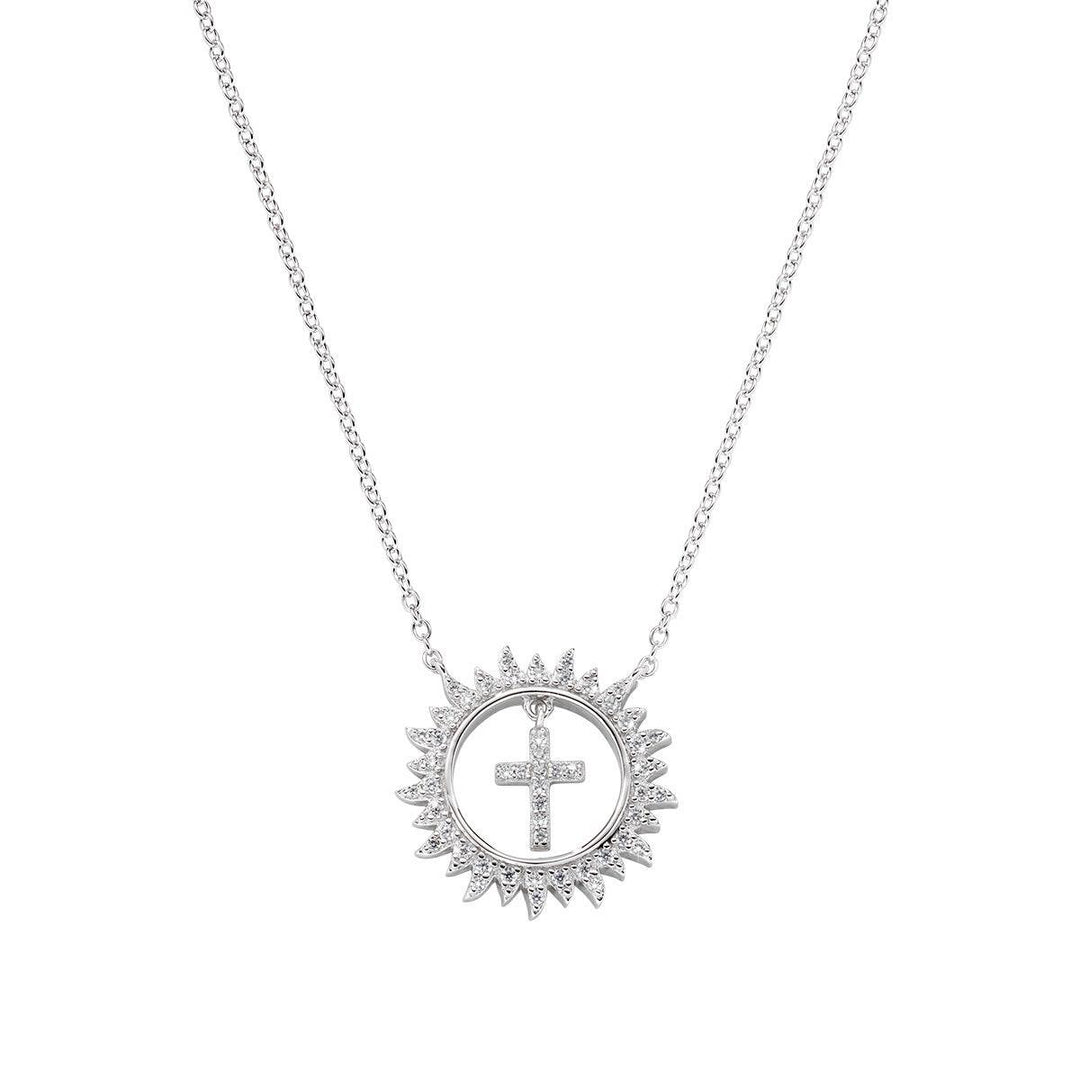 Collana Amen Croce nel Sole con Zirconi Amen