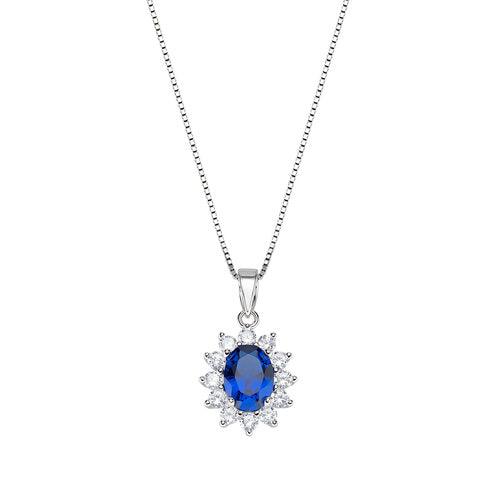 Collana Royal Lady Zircone Blu - Siciliano Gioielli