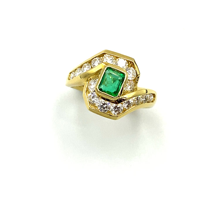 Emerald Yellow Gold Ring