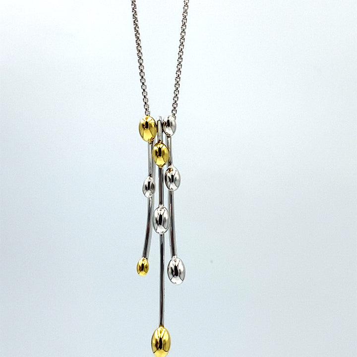 collana fope in oro bianco  e giallo con diamanti - siciliano gioielli 