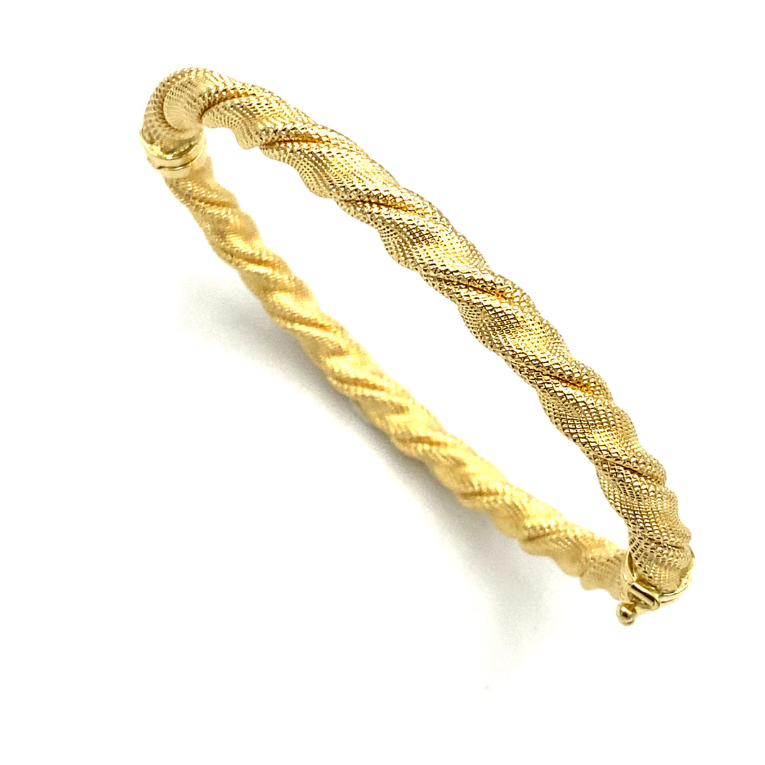 bracciale rigido cotronato unoaerre in oro giallo - siciliano gioielli 