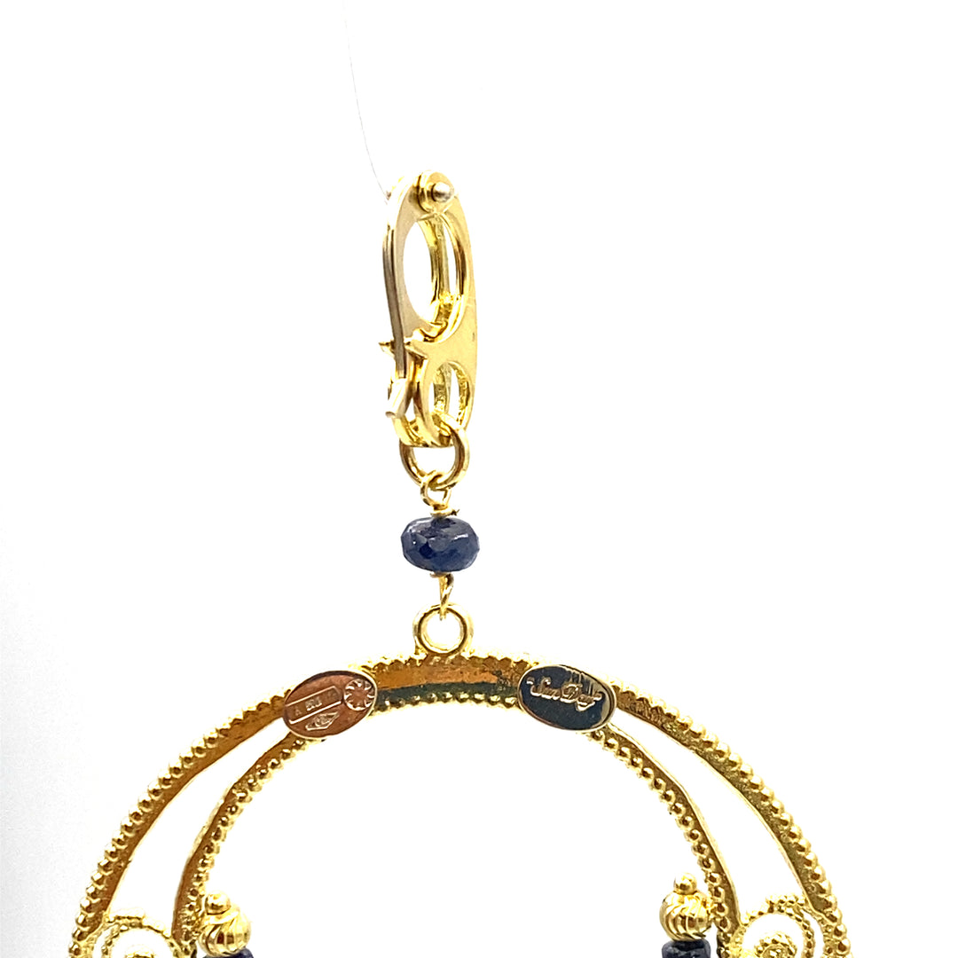 Yellow Gold and Sapphire Pendant