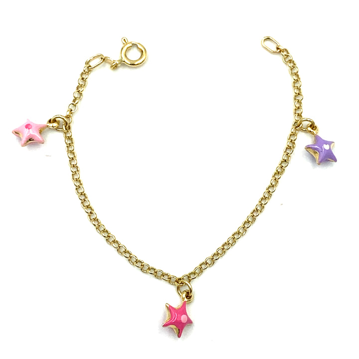 bracciale con stelline in oro siciliano  gioielli 