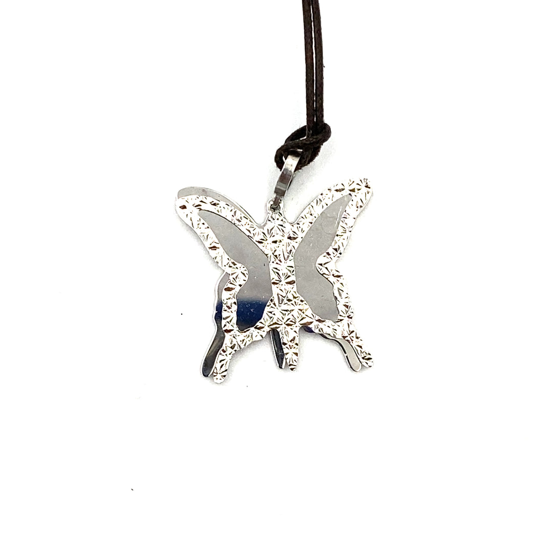 pendente farfalla in acciao di rebecca - siciliano gioielli