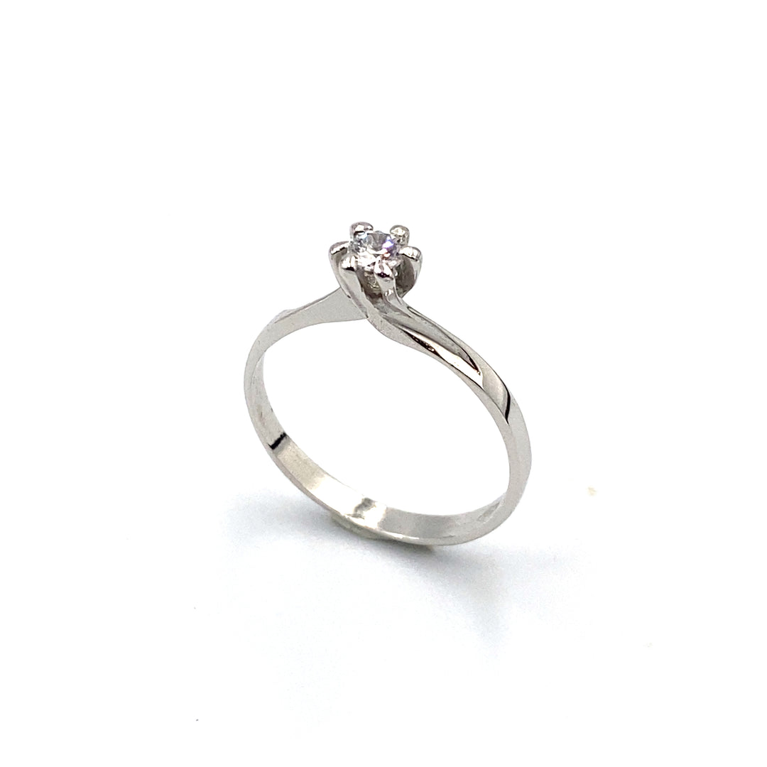 White Gold Solitaire Ring