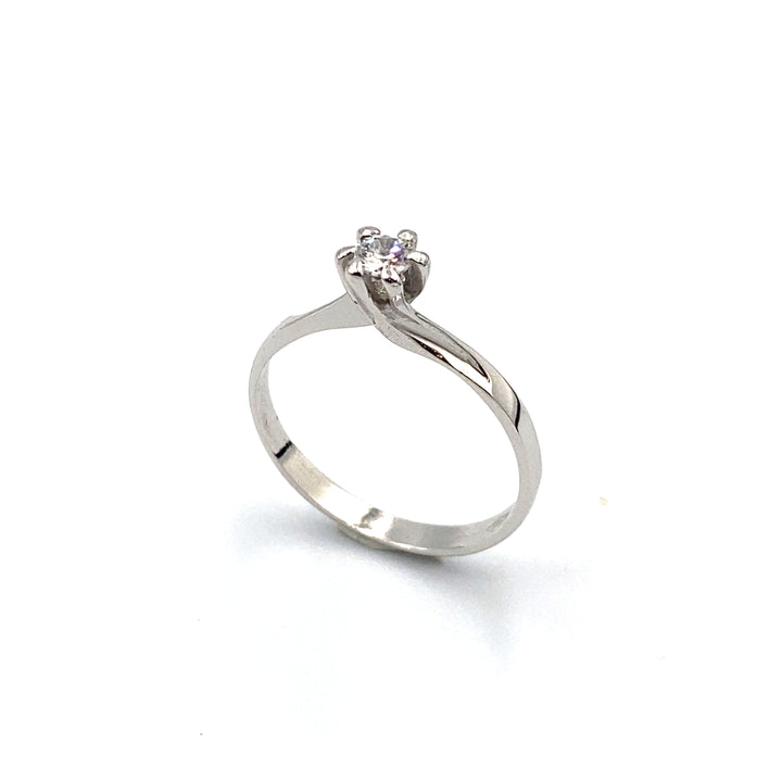 White Gold Solitaire Ring