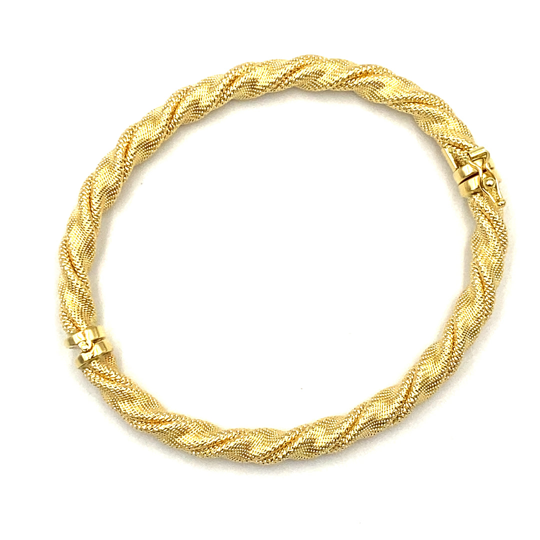 bracciale rigido unoaerre in oro giallo - siciliano gioielli 