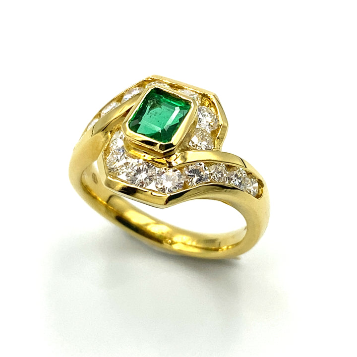 Emerald Yellow Gold Ring