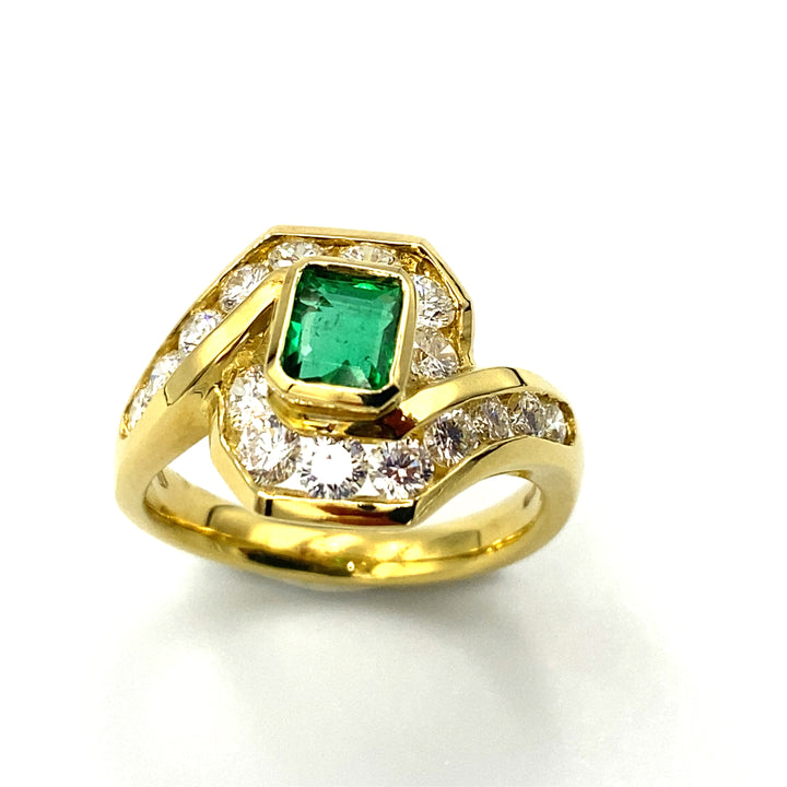 Emerald Yellow Gold Ring