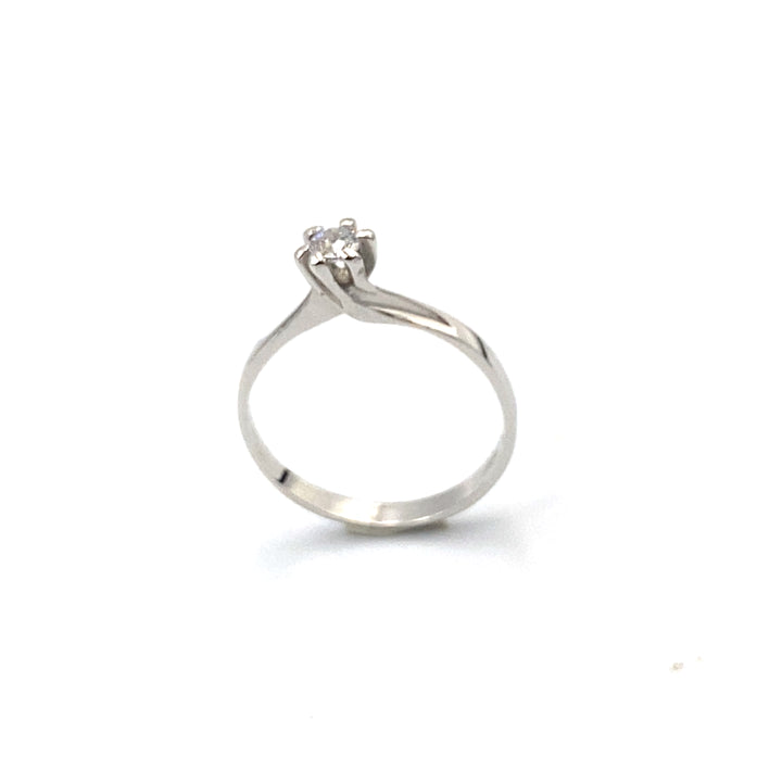 White Gold Solitaire Ring