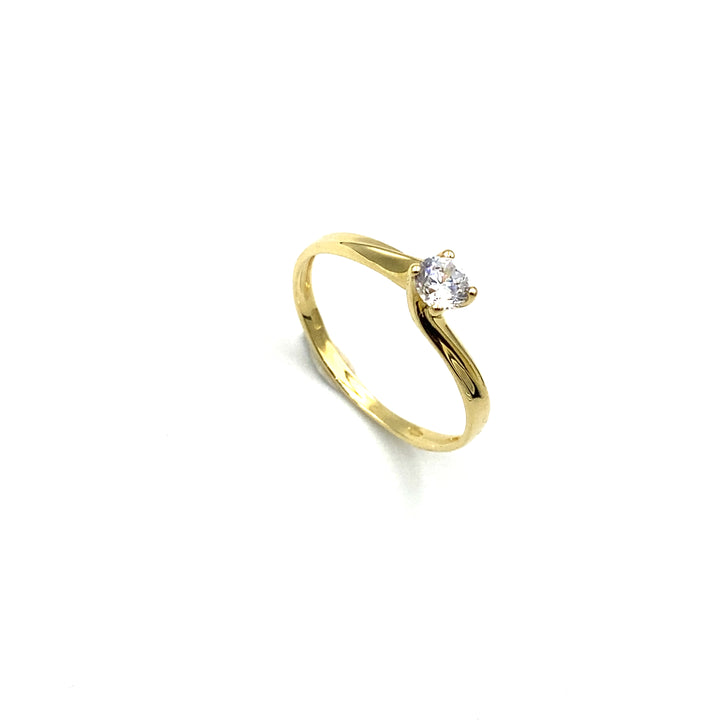 anello con zircone siciliano gioielli in oro giallo 