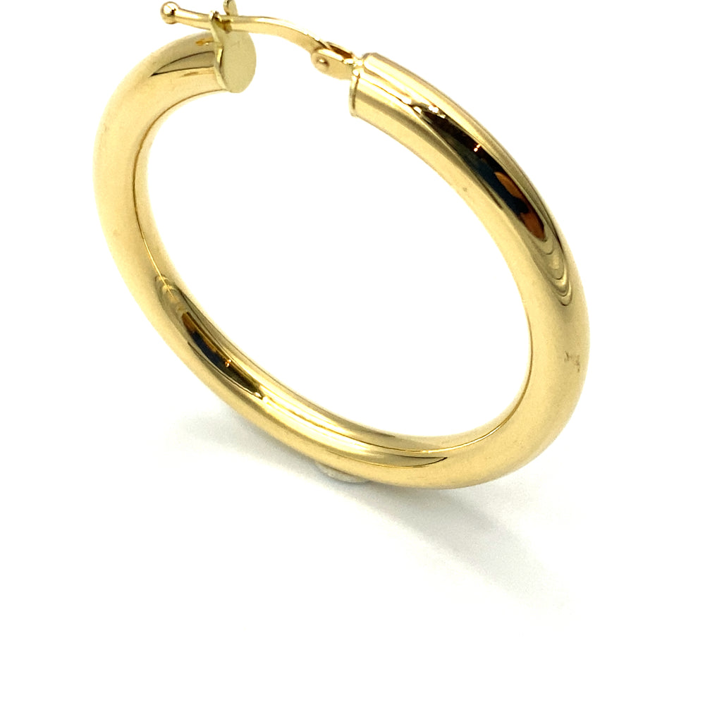 orecchini a cerchio siciliano gioielli in oro giallo 