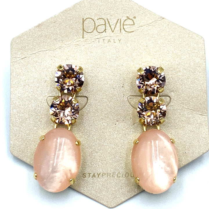 French Rose Paviè earrings