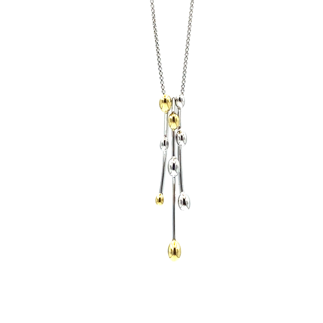 collana fope con pendente in oro giallo  e bianco e diamanti - siciliano gioielli 