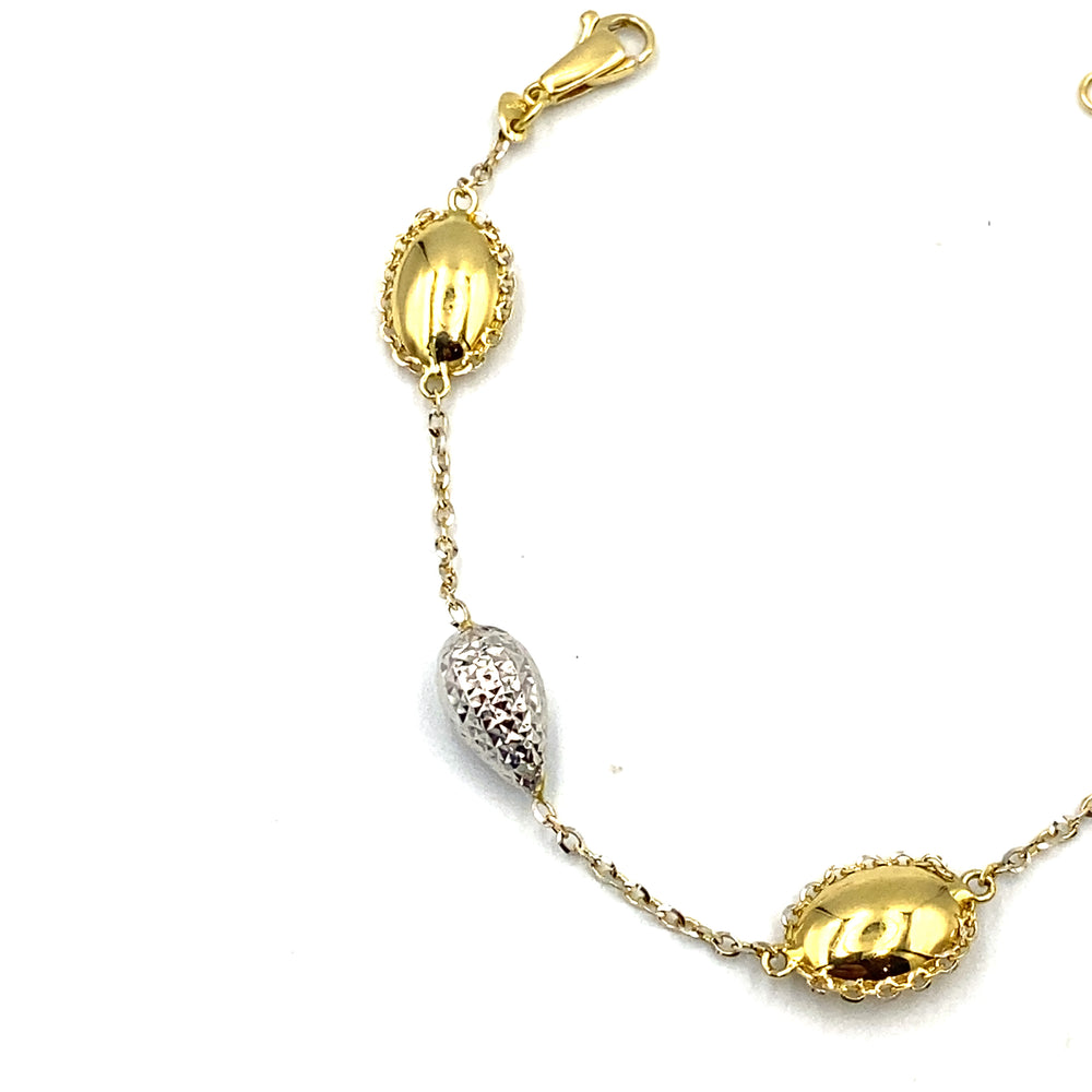 siciliano gioielli bracciale in oro bicolore