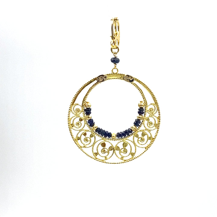 Yellow Gold and Sapphire Pendant
