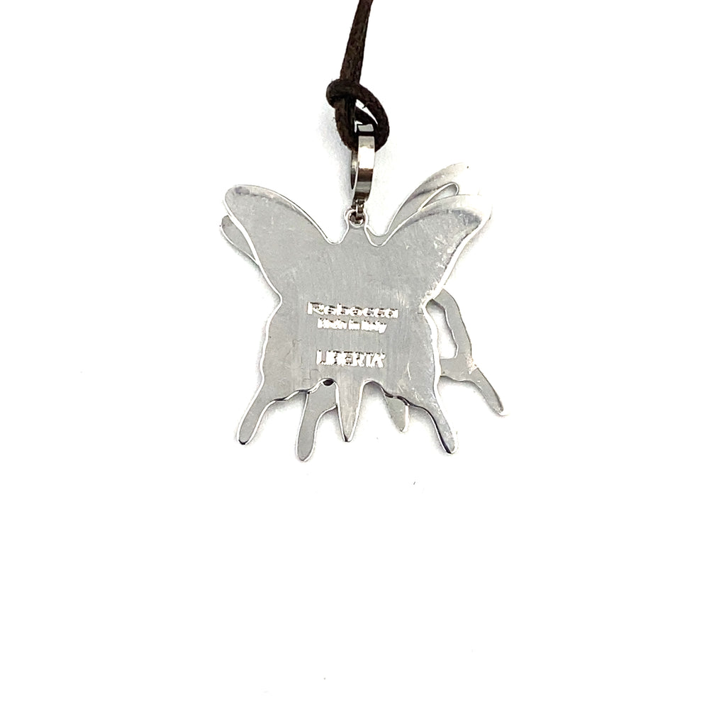 pendente rebecca farfalla in acciaio - siciliano gioielli 