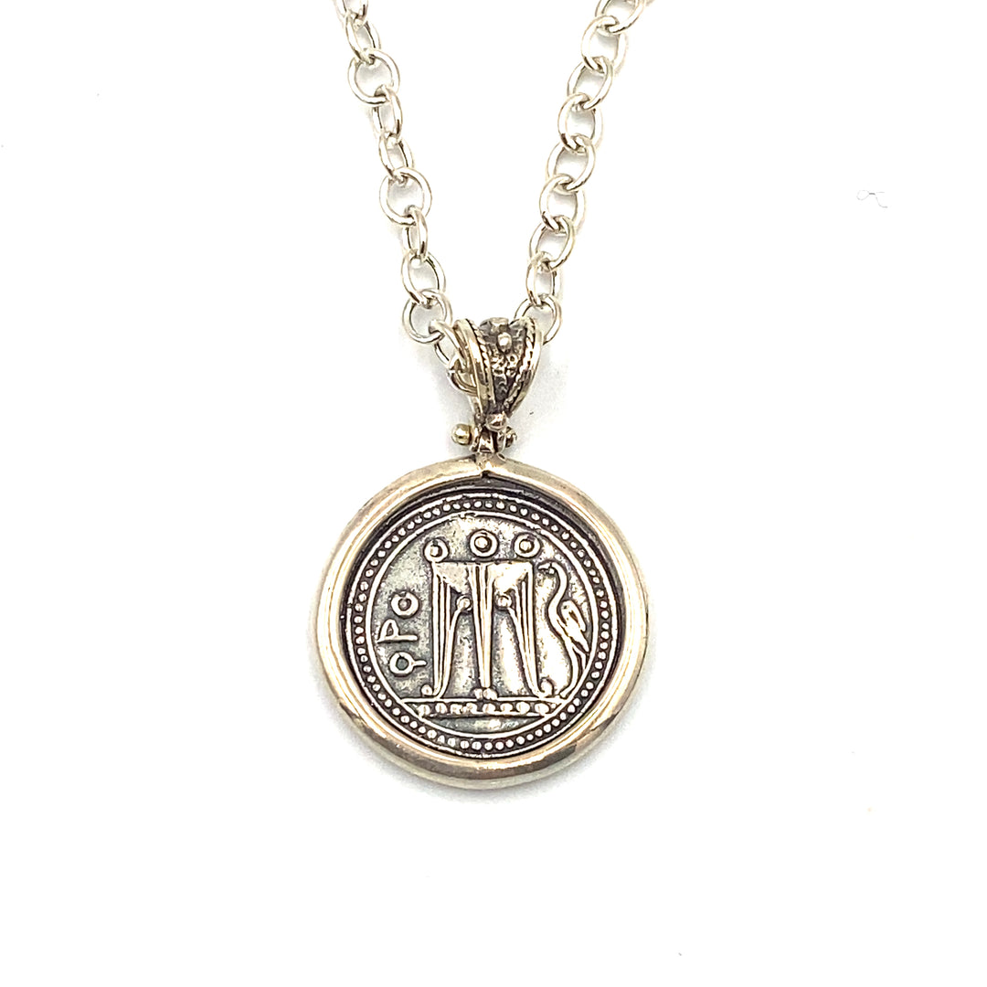 collana moneta statere in argento gold art - siciliano gioielli 