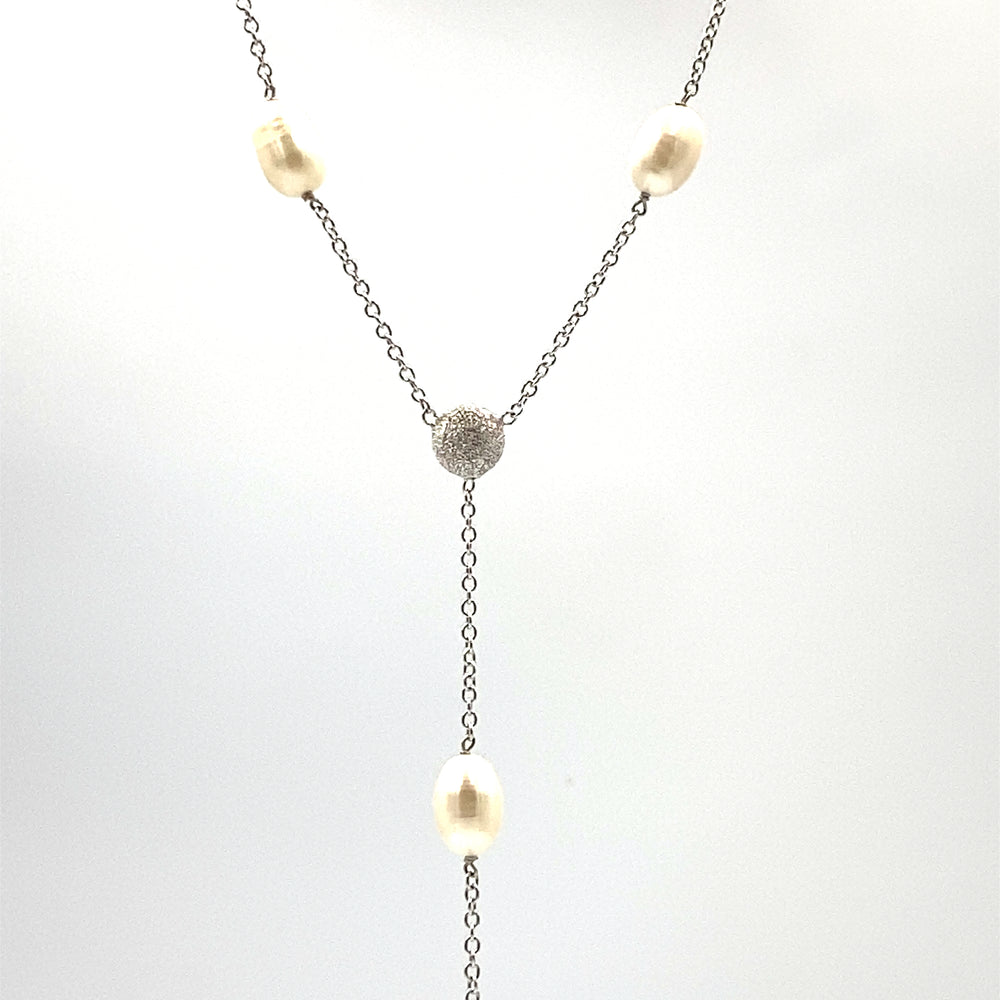 collana in oro bianco  con perle e turchesi siciliano  gioielli  