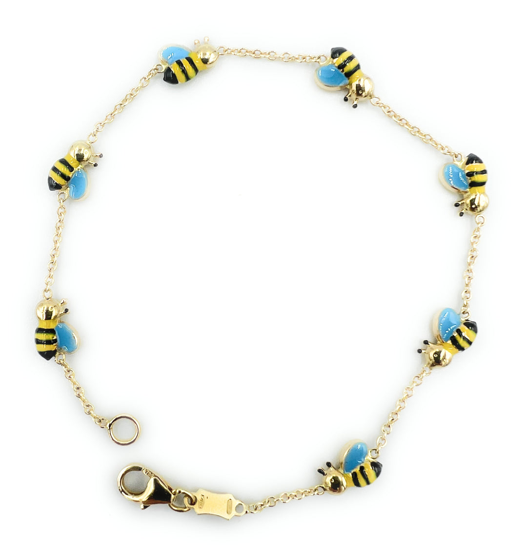 Gold Bracelet for Girls Bee