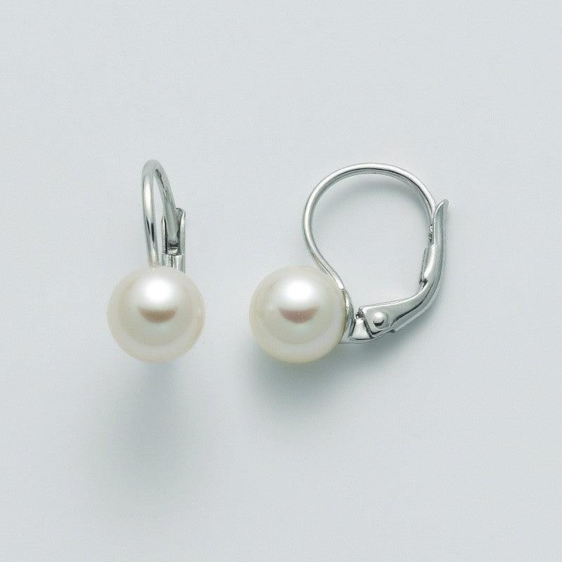 D17 Orecchini Tulipano Con Perle Chiodo In Argento 925 Placcato Oro D17 Orecchini Tulipano Con Perle Chiodo In Argento 925 Placcato Oro